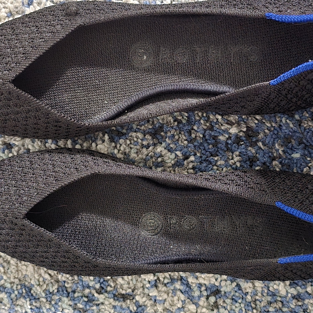 Rothy's Black and Blue Flats
